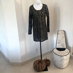 Elfiina Faux Leather Pieces Dress (M)